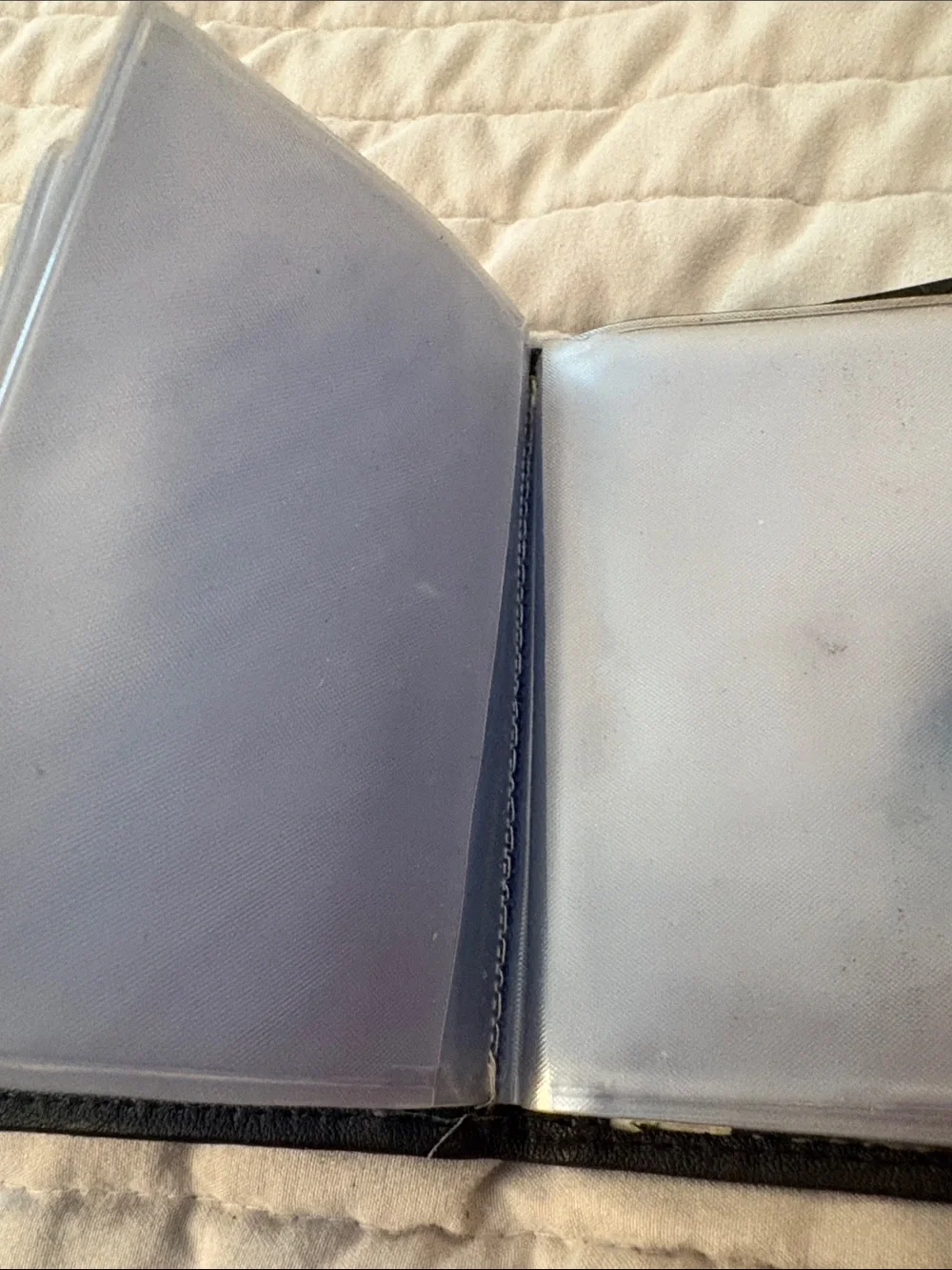Black Leather Wallet Case with Snap